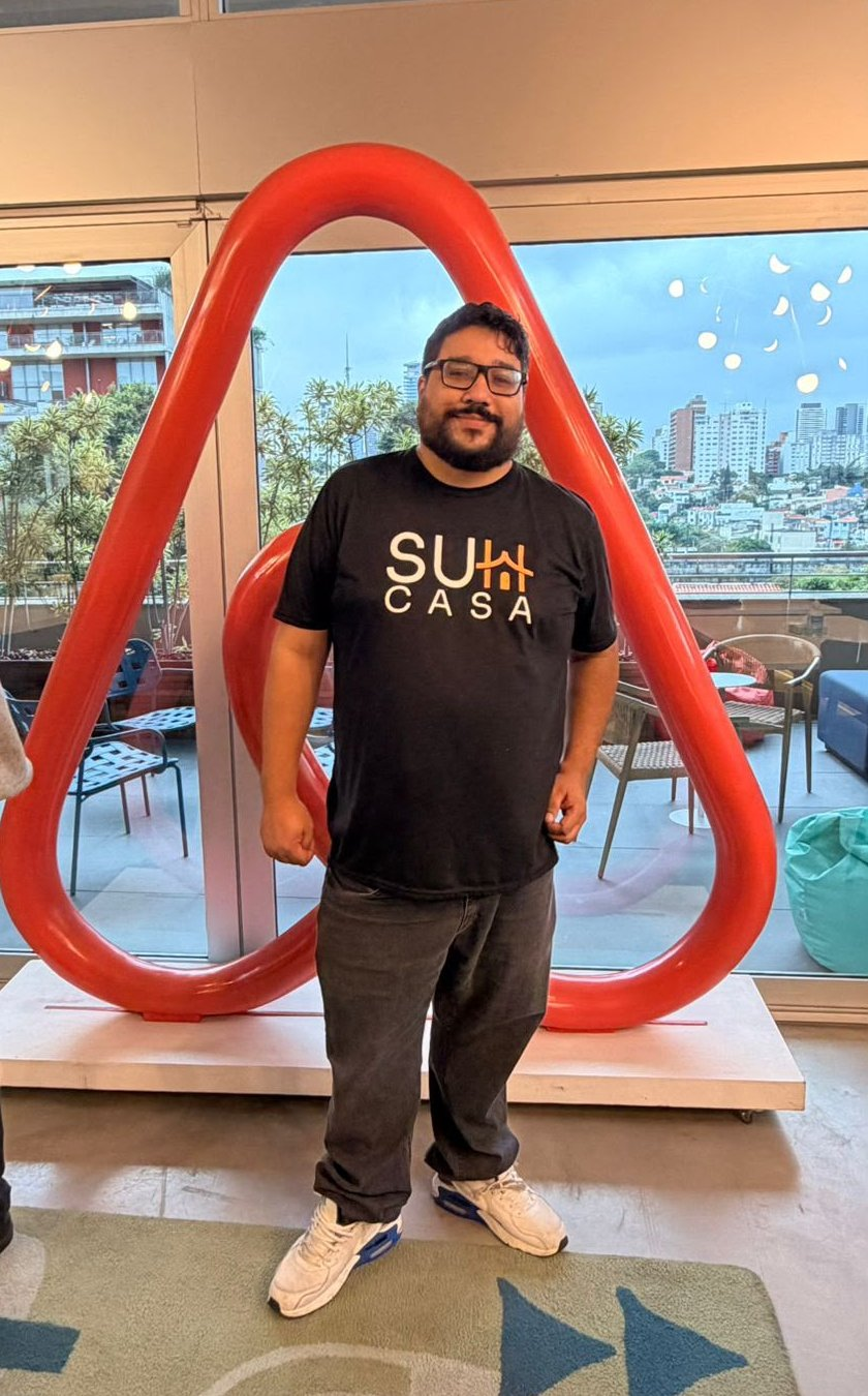 Carlos, da SuhCasa, na sede do Airbnb